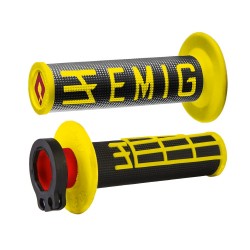 Грипсы ODI EMIG RACING V2 (Lock-On) (Yellow/Black)