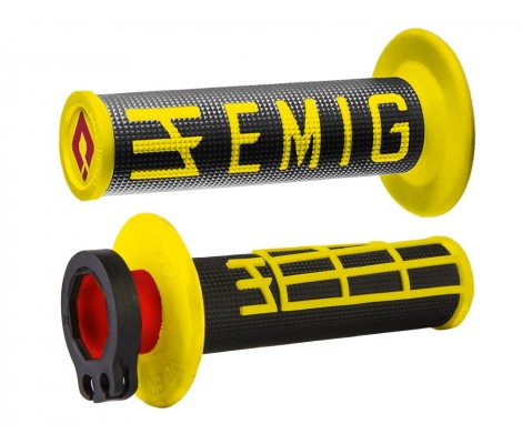 Грипсы ODI EMIG RACING V2 (Lock-On) (Yellow/Black)