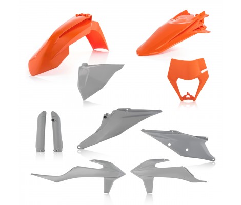 Комплект пластика 7 ACERBIS KTM EXC/EXCF 125-500 20-21 (Orange/Grey)