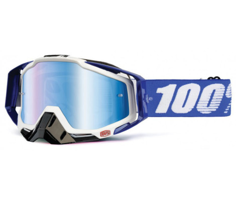 Мото очки 100% RACECRAFT Goggle Cobalt Blue - Mirror Blue Lens