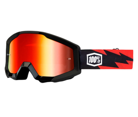 Мото очки 100% STRATA Goggle Slash - Mirror Red Lens, Mirror Lens