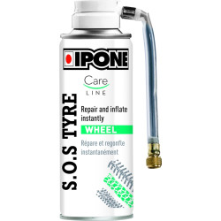 Спрей для ремонта и подкачки шин IPONE SOS TIRE SPRAY FOR PUNCTED TIRES MOTO 200ML (CARELINE)