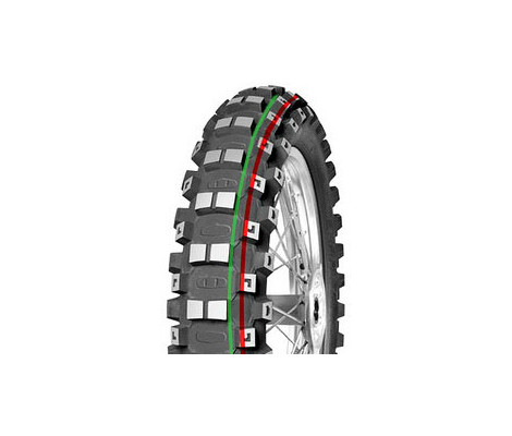 Шина Задняя MITAS TIRE120/90-18TERRA FORCE MX-MH MEDIUM/HARD65M TT (RED/GREEN STRIPE)DOT31/2020(2635