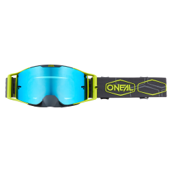 Мотоочки O`NEAL B-30 HEXX V.22 (Grey/Neon Yellow) (Radium/Blue)