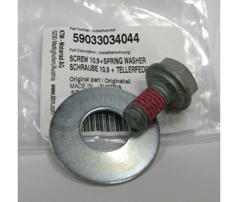 Гвинт передньої зірки SCREW 10.9+SPRING WASHER KTM Husq GG 59033034044 Гвинт передньої зірки SCREW 10.9+SPRING WASHER KTM Husq GG 59033034044
