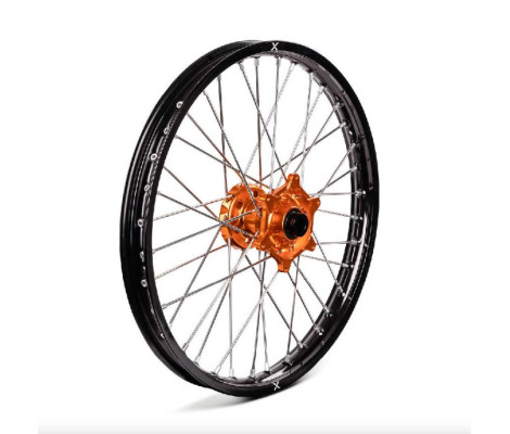 Колесо переднє в зборі Single wheel front 21" x 1,6" X-GRIPl KTM Husqvarna GASGAS black-orange Колесо переднє в зборі Single wheel front 21" x 1,6" X-GRIPl KTM Husqvarna GASGAS black-orange