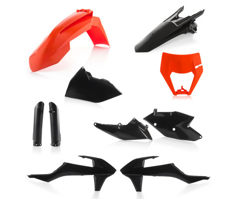 Комплект пластика 7 ACERBIS KTM EXC/EXCF/XC-W 125-500 17-19 (Black/Orange) Комплект пластика 7 ACERBIS KTM EXC/EXCF/XC-W 125-500 17-19 (Black/Orange)
