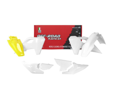 Набір пластику PLASTICS KIT R-TECH HUSQVARNA TE/FE Original colour 2024 WHITE-YELLOW Набір пластику PLASTICS KIT R-TECH HUSQVARNA TE/FE Original colour 2024 WHITE-YELLOW