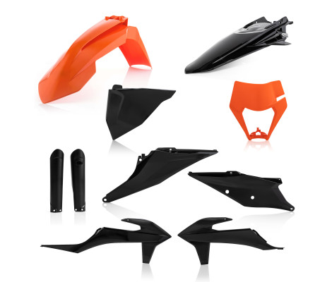 Комплект пластика 7 ACERBIS KTM EXC/EXCF 125-500 20-21 (Black/Orange) Комплект пластика 7 ACERBIS KTM EXC/EXCF 125-500 20-21 (Black/Orange)