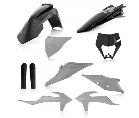 Комплект пластика 7 ACERBIS KTM EXC/EXCF 125-500 20-21 (Black/Grey) Комплект пластика 7 ACERBIS KTM EXC/EXCF 125-500 20-21 (Black/Grey)
