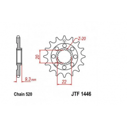 Звезда передняя JT Kawasaki