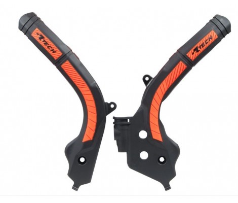Захист рами R-TECH KTM EXC(F)/XC-W 17-19 SX(F)/XC(F) 16-18 (Black/Orange)