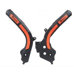 Захист рами R-TECH KTM EXC(F)/XC-W 17-19 SX(F)/XC(F) 16-18 (Black/Orange)