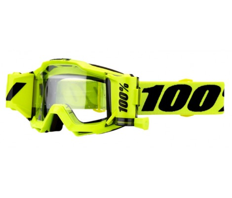 Мото очки 100% ACCURI FORECAST Goggle Fluo Yellow - Clear Lens, Roll-Off