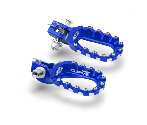 Подножки алюминиевые S3 Hard Rock CURVE KTM/HUSQ (2017+) LOW (ЗАНИЖЕННЫЕ) (BLUE)