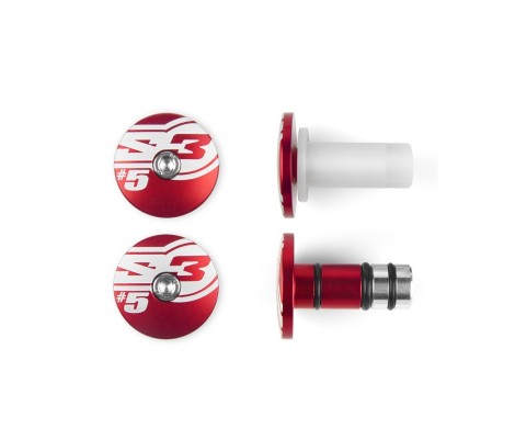 Заглушки керма "5" S3 12 mm (Red)