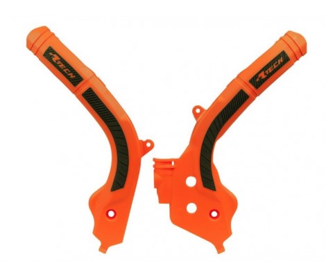 Захист рами R-TECH KTM EXC(F)/XC-W 17-19 SX(F)/XC(F) 16-18 (Orange/Black)