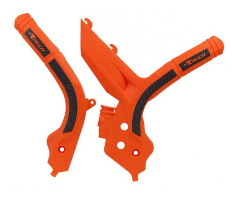 Захист рами R-TECH KTM EXC(F)/XC(F)-W 20-23 SX(F)/XC(F) 19-22 (Orange/Black)