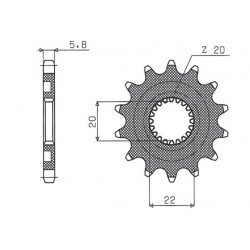 Звезда передняя SUNSTAR Yamaha (13зуб) (JTF1590)