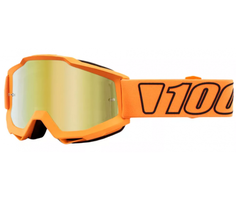 Маска 100% ACCURI Goggle Mirror (Gold) (додаткова прозора лінза в комплекті)