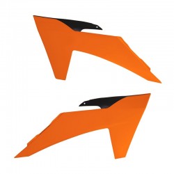 Пластик боковий передній RADIATOR SCOOPS R-TECH KTM SX/F 23-25 EXC/F 24-25 K ORANGE-BLACK